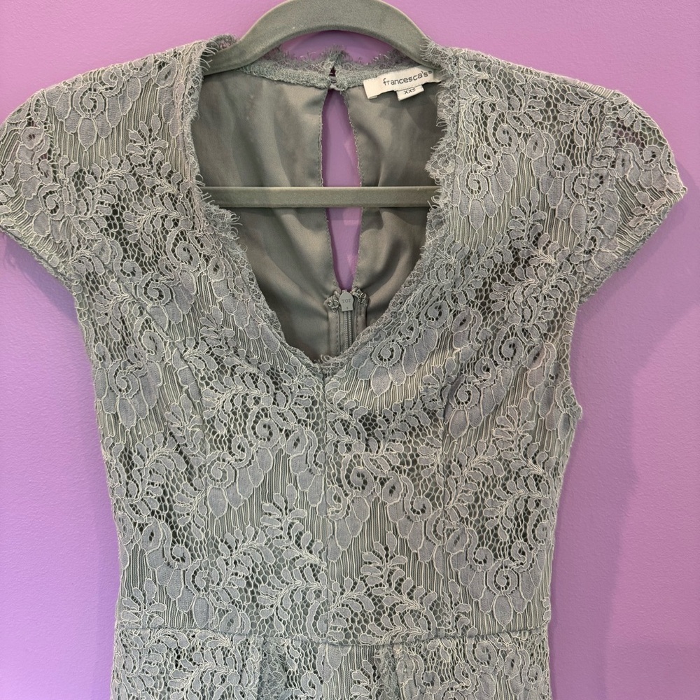 Gray Lace Romper